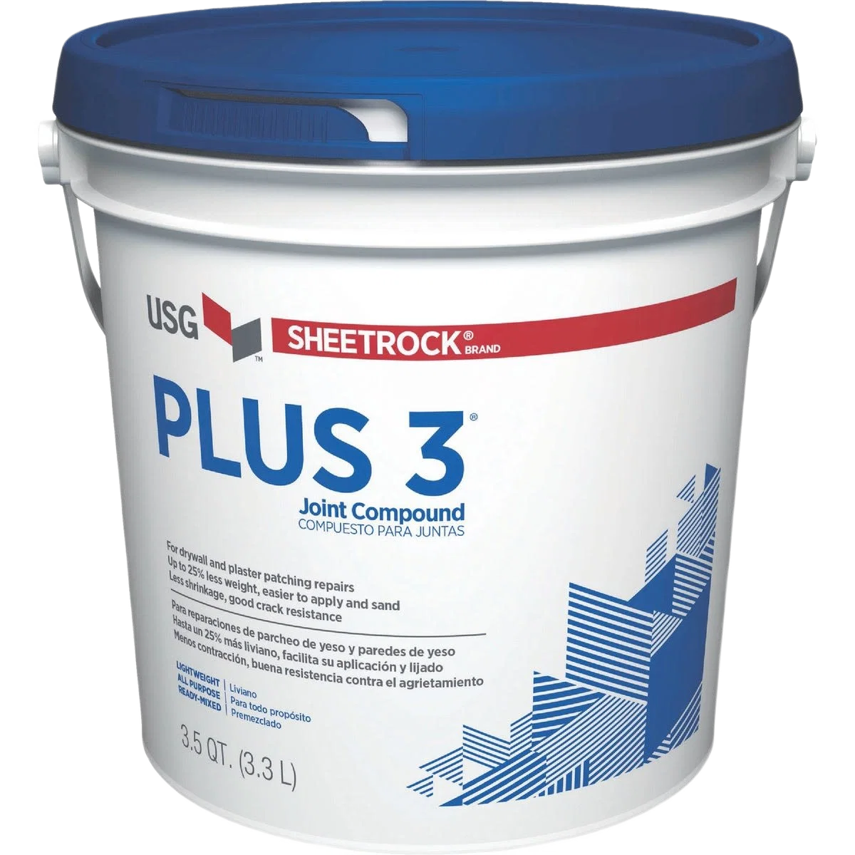Sustainable Sheetrock Plus 3 Pre-Mixed Lightweight Drywall Joint Compound 3.5 Qt. Fashionable