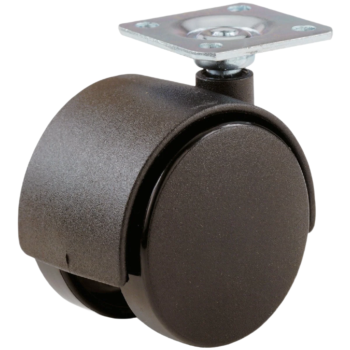 Fast Do it 1-5 8 In. Black Twin Wheel Plate Caster 2-Pack High-End