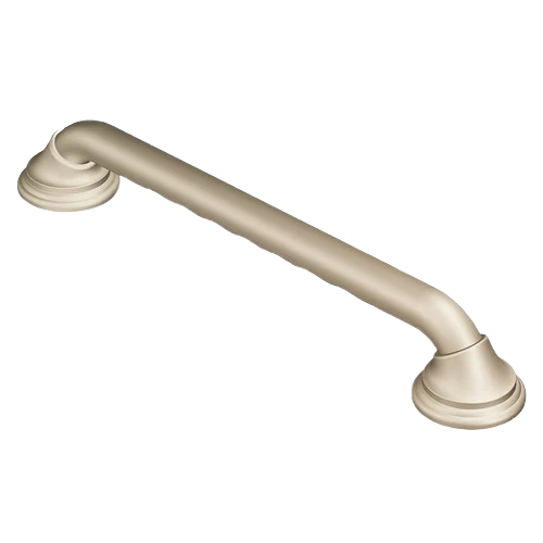 Original Design Moen Brushed Nickel Designer Grab Bar with Finger Notches 16 in. Advanced