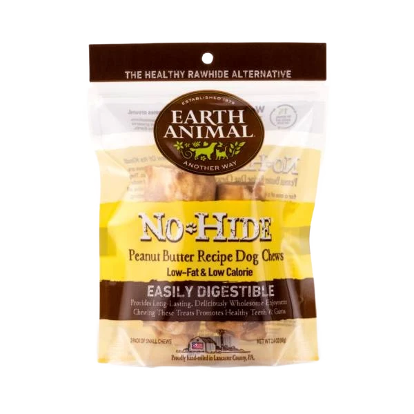Unique Earth Animal Small No Hide Peanut Butter Dog Chews 2-Pack World-Class