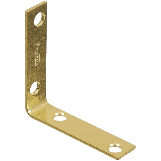 Authentic National Hardware 2-1 2 x 5 8 Brass Steel Corner Brace 4-Count Responsible
