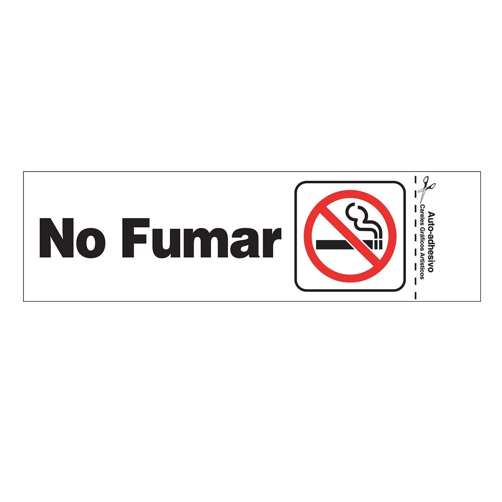 Pure Hillman No Smoking Sign In Spanish 3 in. x 9 in. Luxury