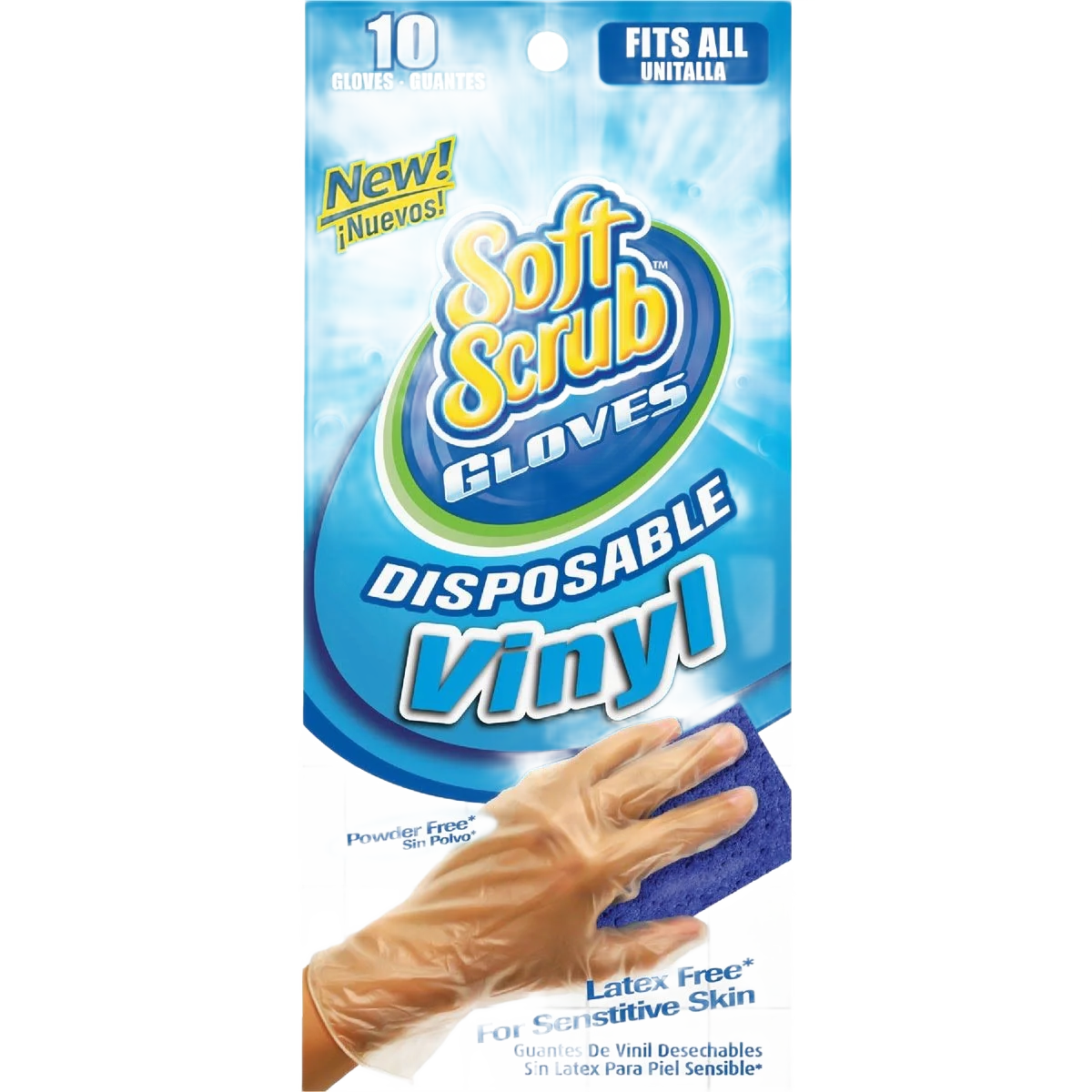 Recyclable Soft Scrub 1 Size Fits All Vinyl Disposable Gloves 10-Pack Top-Quality
