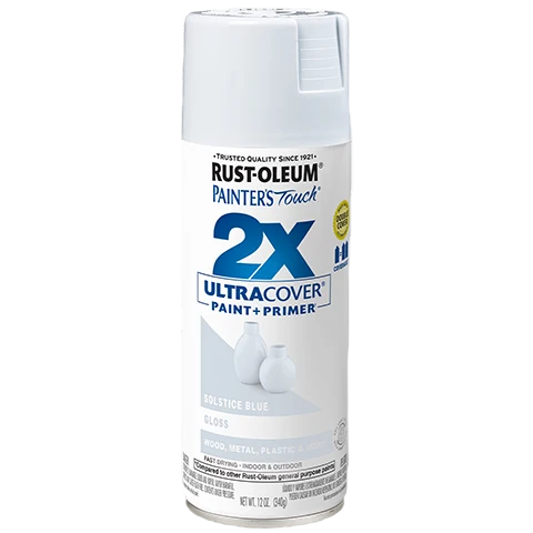 Responsible Rust-Oleum Solstice Blue Gloss 2X Ultra Cover Spray Paint 12 oz. Lightweight