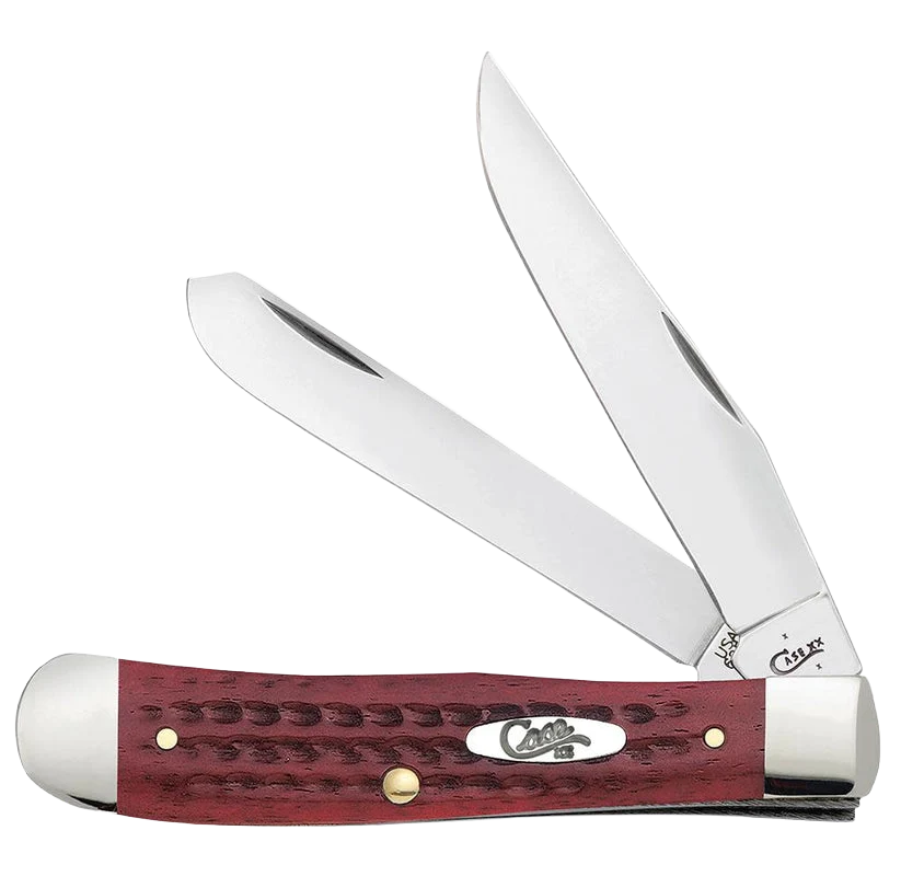 Convenient Case Knives Pocket Worn Red Corn Cob Jig Trapper Knife Authentic