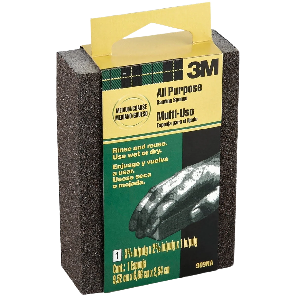 Secure 3M All-Purpose Medium Coarse Sanding Sponge Selected
