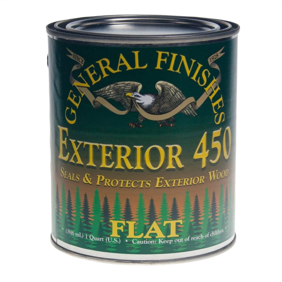 Next-Generation General Finishes Clear Exterior 450 Flat Varnish Quart Long-Lasting