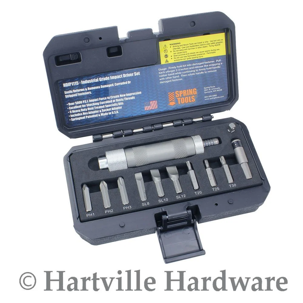 High-Grade Spring Tools Industrial Grade Fastener Removal Impact Set Classic