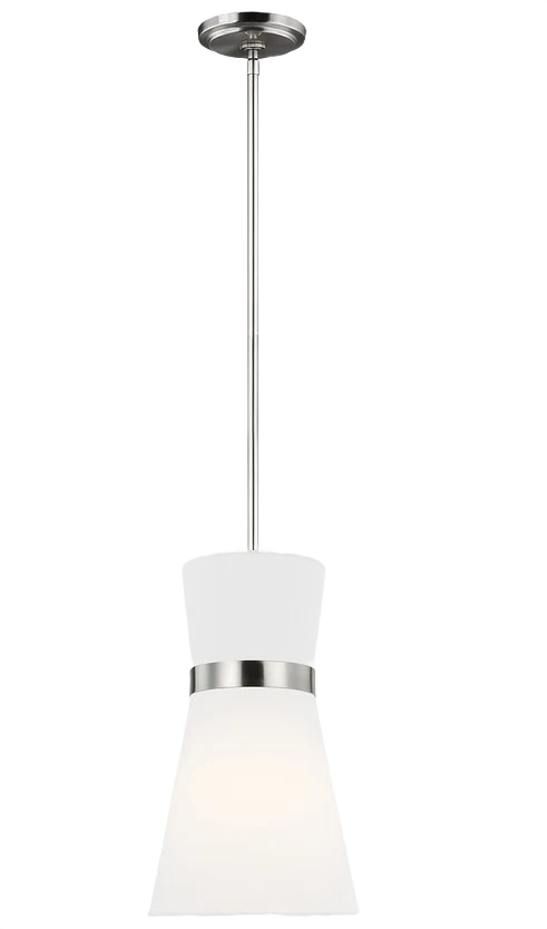 User-Friendly Visual Comfort 1 Fixture Brushed Nickel Studio Clark Light Pendant Relaxed