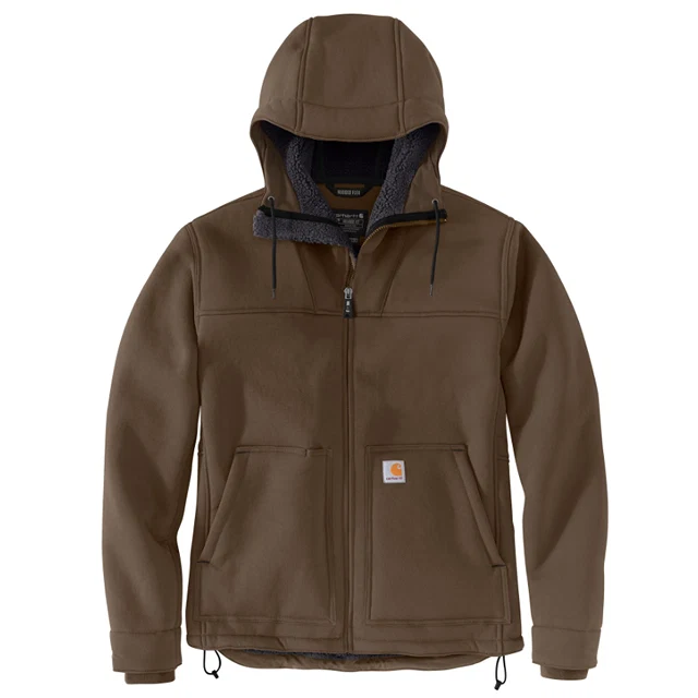 Fine Crafted Carhartt Men’s Large Coffee Super Dux Sherpa-Lined Active Jacket Stylish