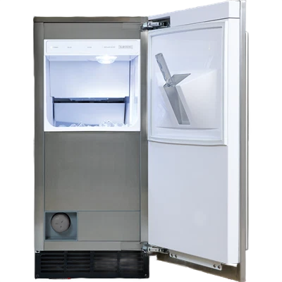 Long-Lasting Sub-Zero 15 Stainless Steel Ice Maker with Pump Safe