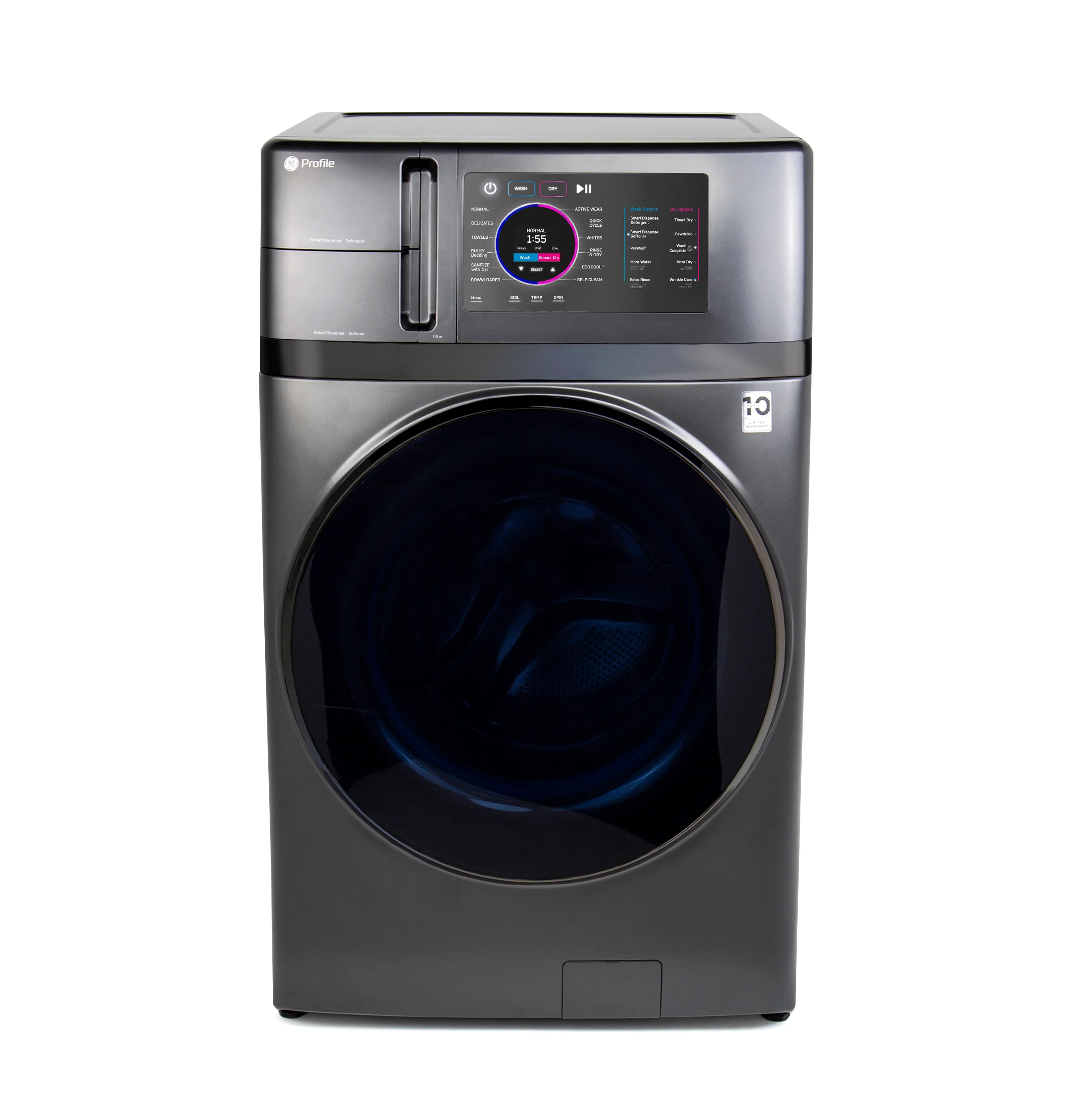 Comfortable GE Profile ENERGY STAR 4.8 cu. ft. Capacity UltraFast Combo with Ventless Inverter Heat Pump Technology Washer Dryer Casual