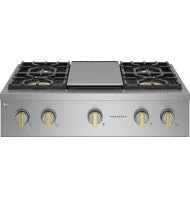 Unique Monogram 36 Professional Gas Rangetop with 4 Burners and Griddle Casual