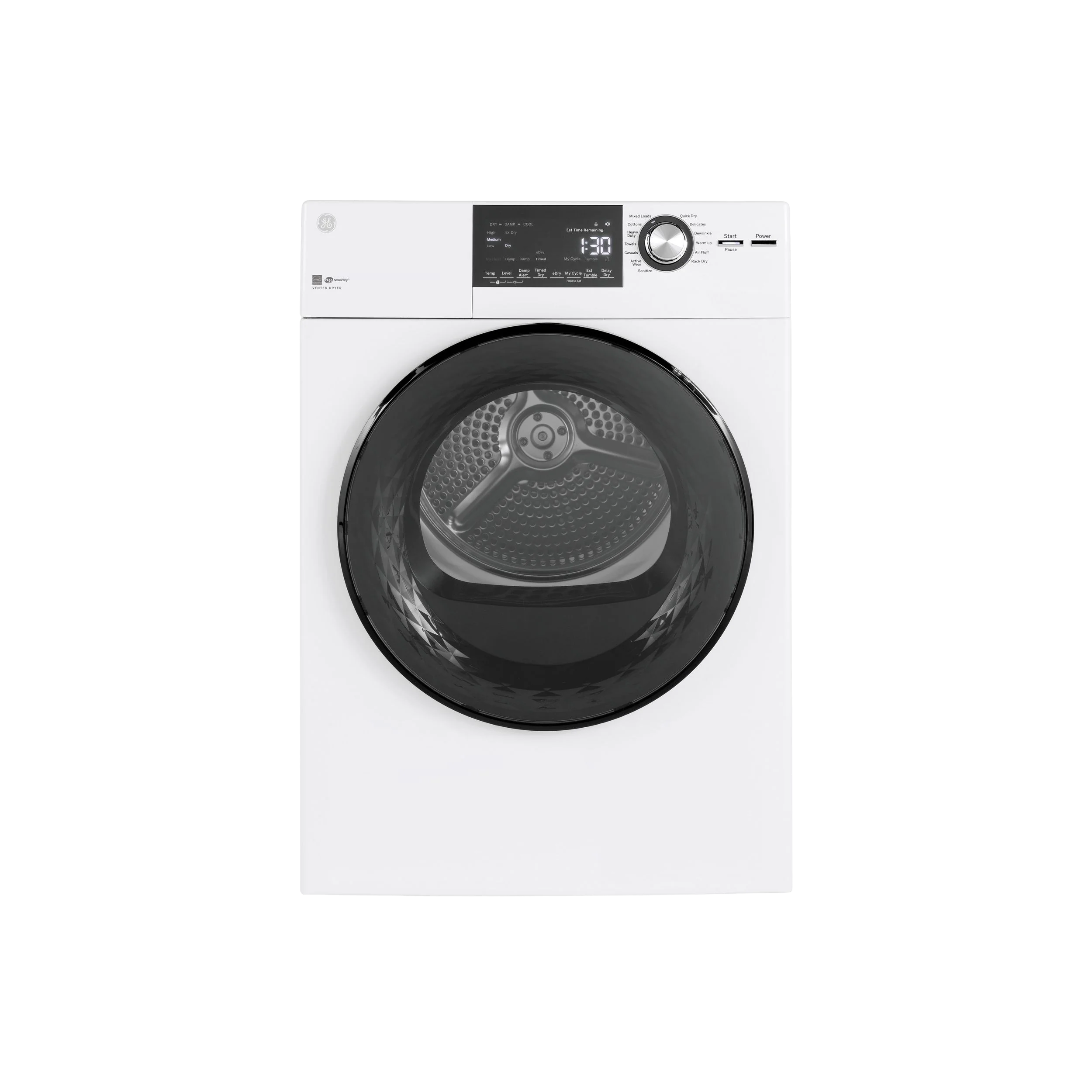 Casual GE® ENERGY STAR® 24 4.3 Cu.Ft. Front Load Vented Electric Dryer with Stainless Steel Basket Environmentally Friendly