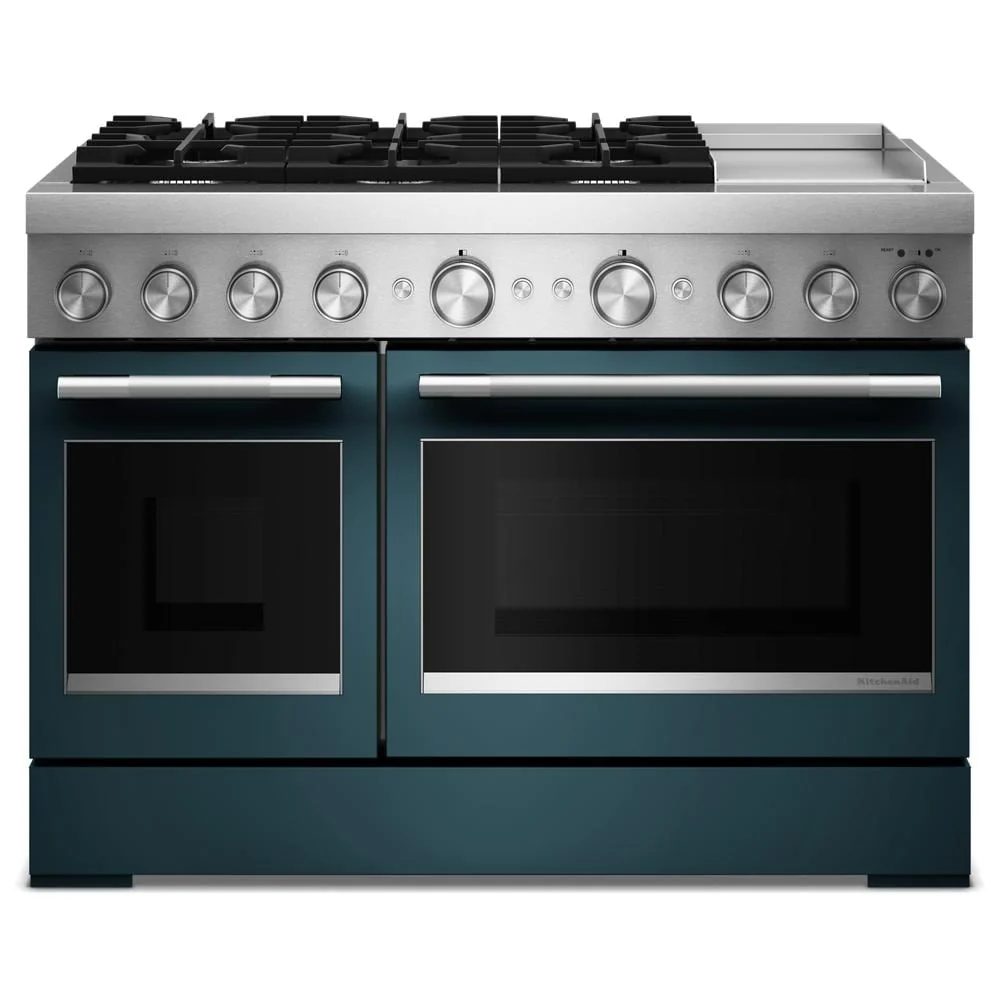 Trendy 48-Inch 6 Burner Commercial-Style Dual Fuel Range with Griddle Smooth