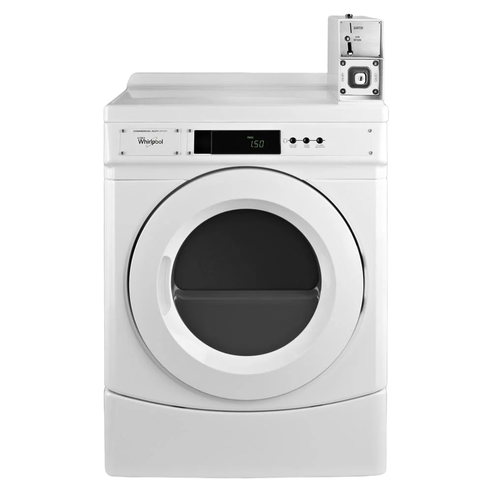Authentic 27 Commercial Electric Front-Load Dryer Featuring Factory-Installed Coin Drop with Coin Box Official