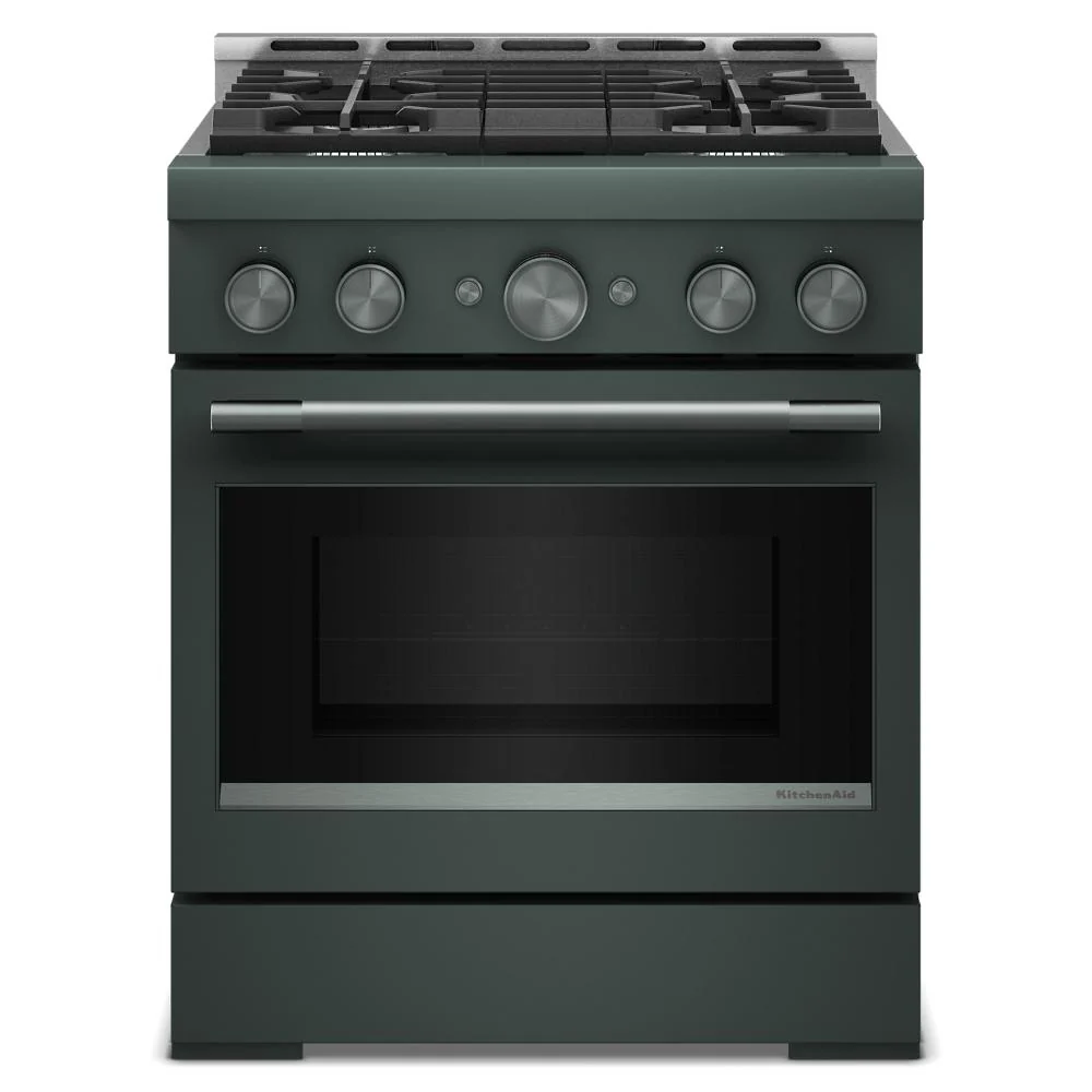 Innovative KitchenAid® 30-Inch 4 Burner Commercial-Style Gas Range with No Preheat Air Fry Mode Modern