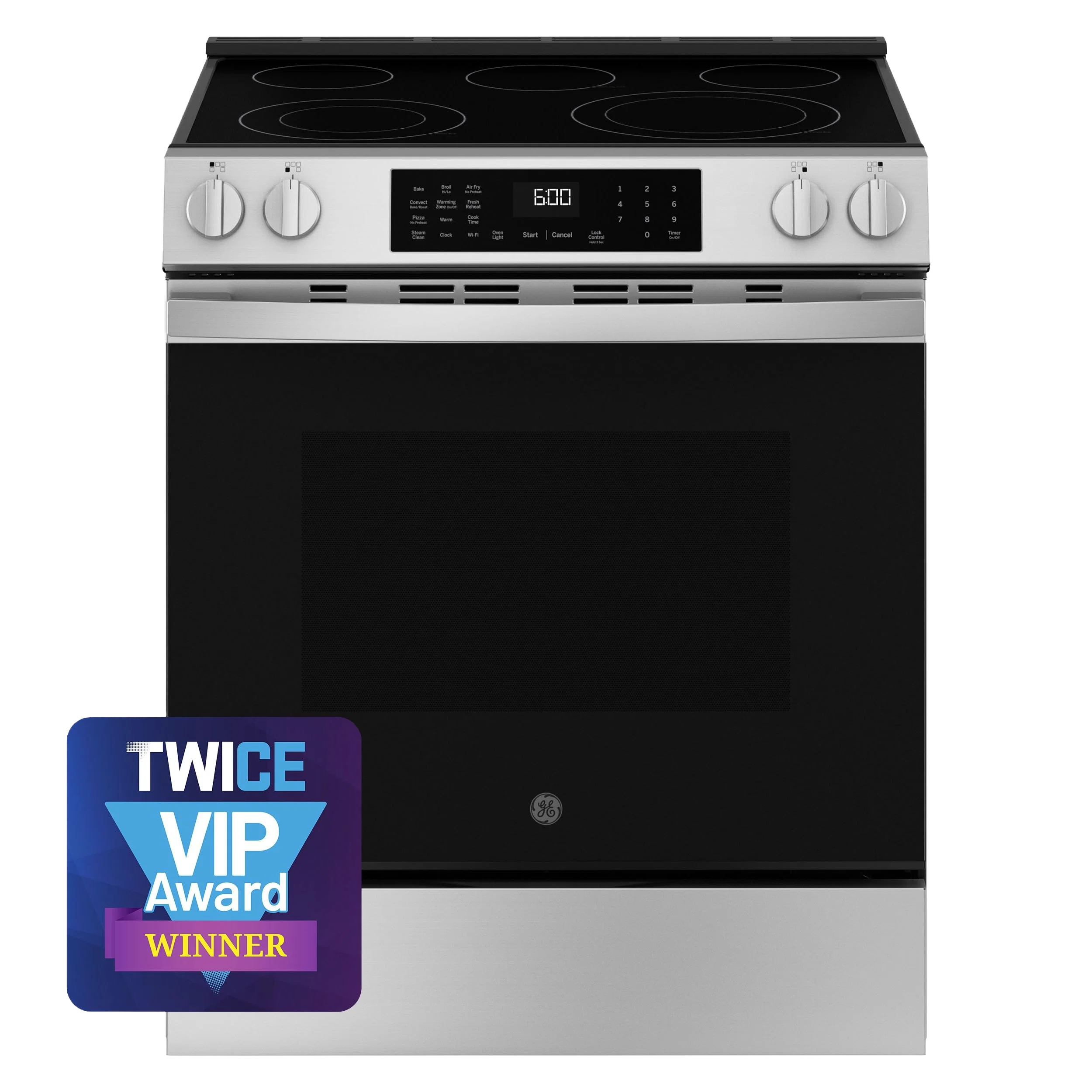 Smart GE® ENERGY STAR® 30 Slide-In Electric Convection Range with No Preheat Air Fry and EasyWash™ Oven Tray Next-Generation