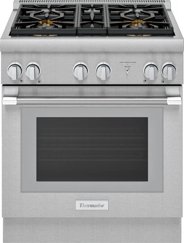 Safe Dual Fuel Professional Range 30” Pro Harmony® Standard Depth Stainless Steel Enhanced