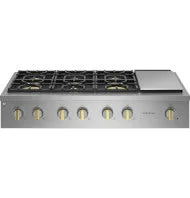 Authentic Monogram 48 Professional Gas Rangetop with 6 Burners and Griddle Convenient