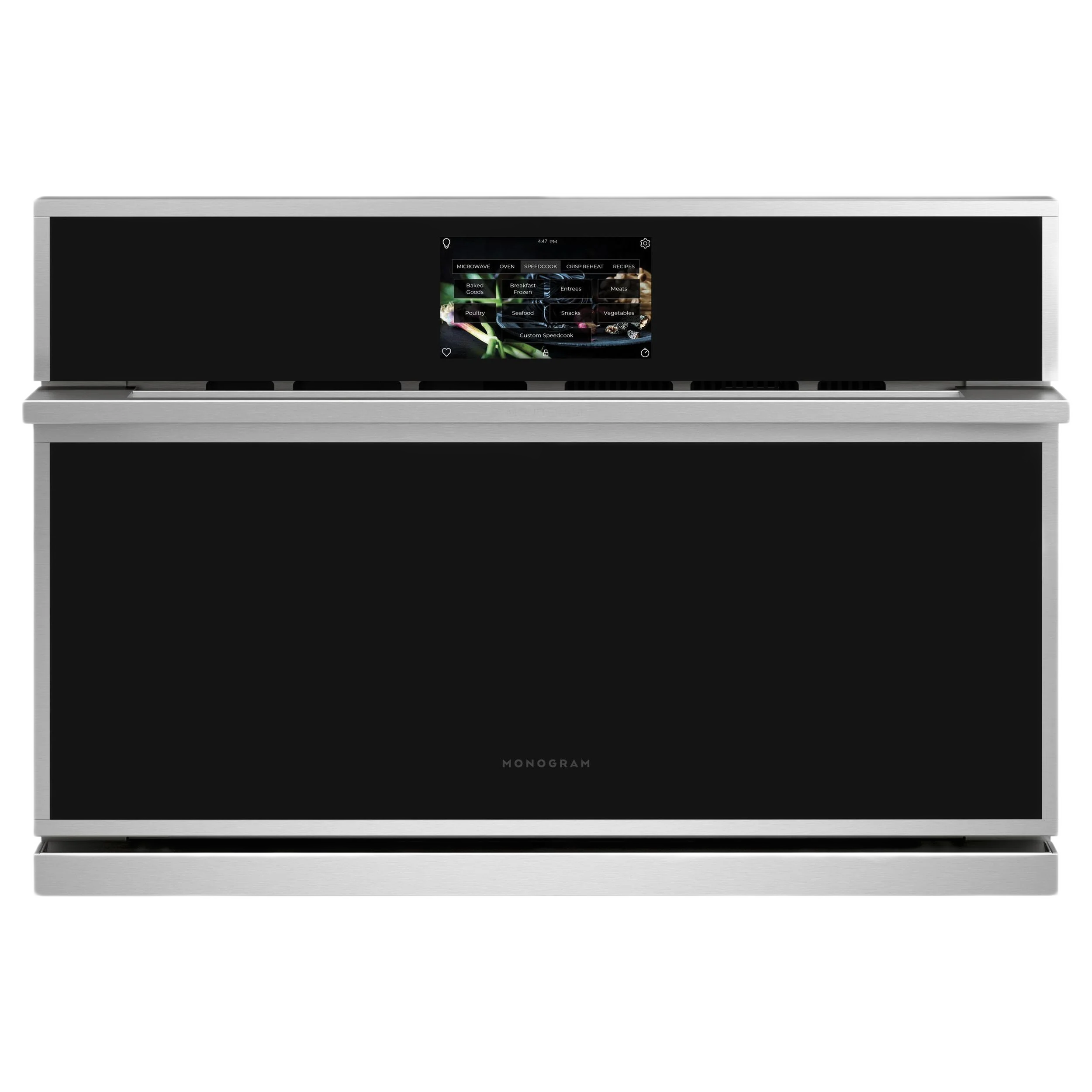 Smart Monogram 30 Minimalist Five-in-One Wall Oven with 120V Advantium® Technology Breathable