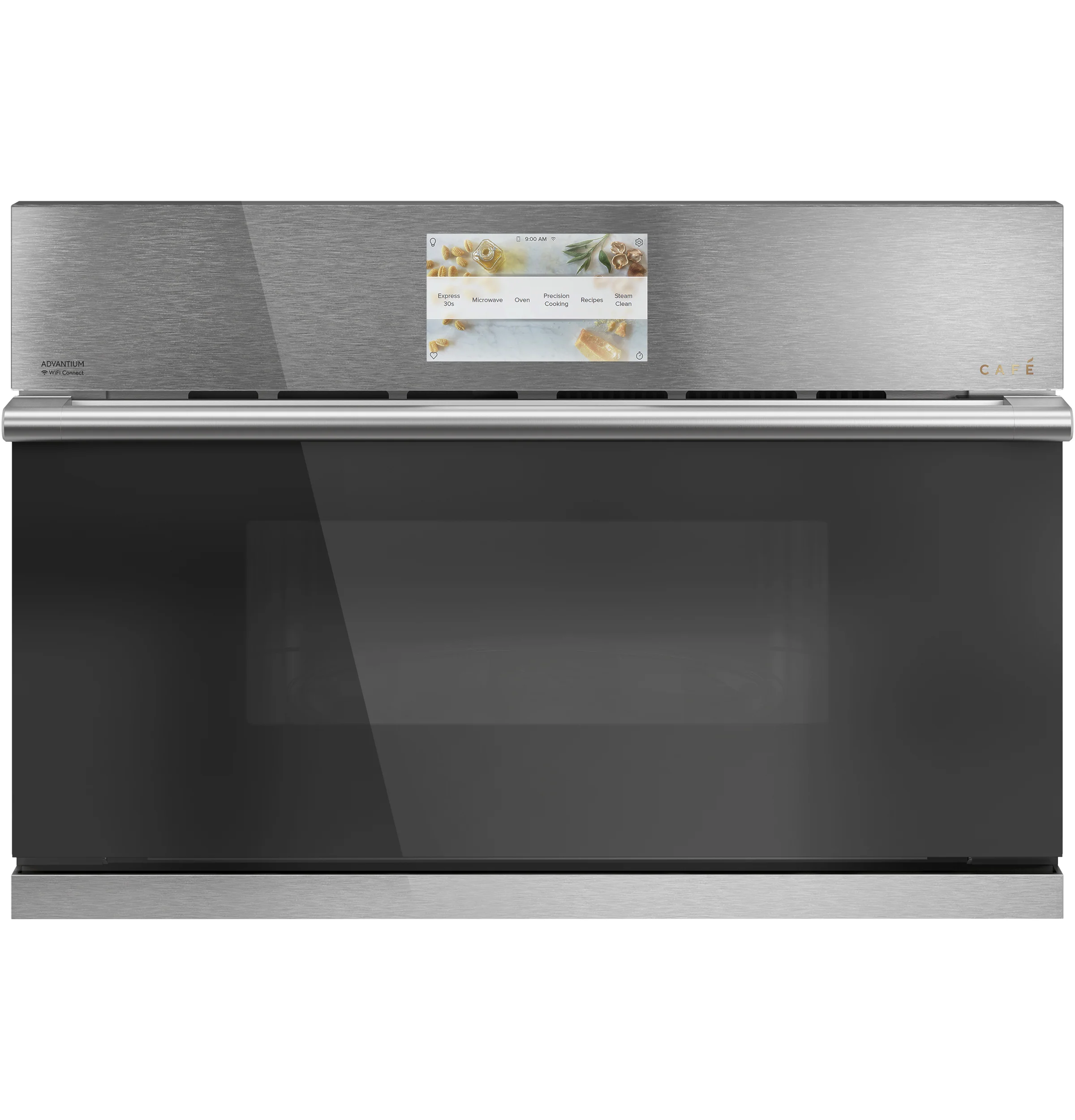 Expertly Made CAFÉ™ 30 Custom Speed Cook Oven with 120V Advantium® Technology in Platinum Glass High-Quality