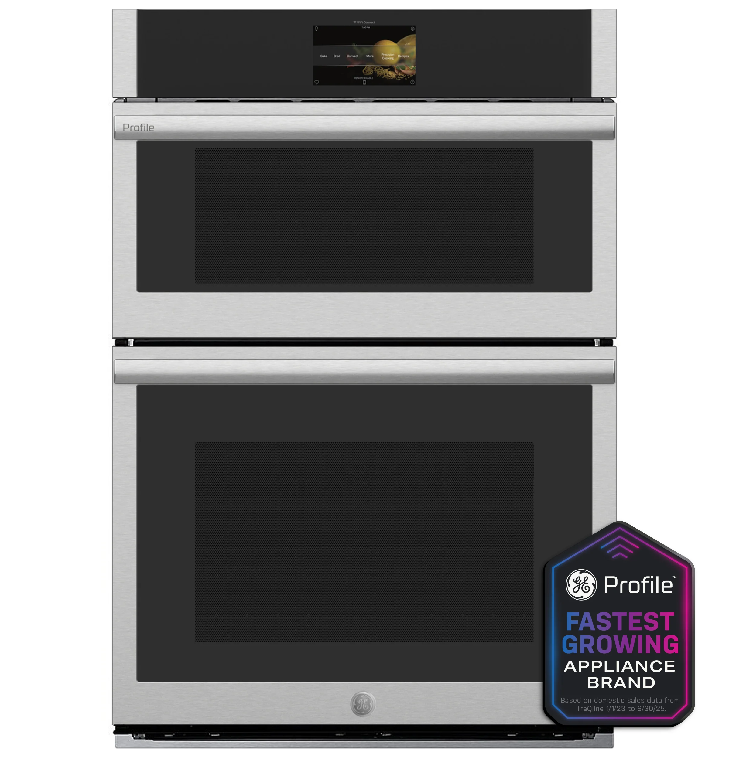 Specialty GE Profile™ 30 in. Combination Double Wall Oven with Convection Air Fry Steam Sous Vide and Advantium® Technology Environmentally Friendly