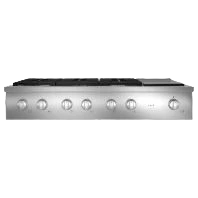 Comfortable CAFÉ™ 48 Commercial-Style Gas Rangetop with 6 Burners and Integrated Griddle Natural Gas Casual
