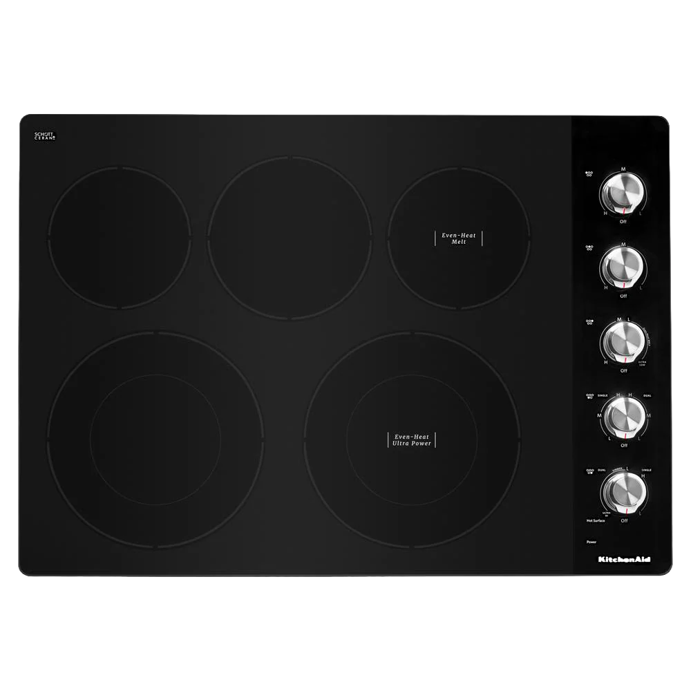 Minimalist 30 Electric Cooktop with 5 Elements and Knob Controls Refined