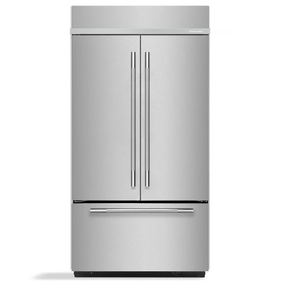 Solid 24.2 Cu. Ft. 42-Inch Built-In French Door Bottom Mount Refrigerator with Signature Platinum Interior in PrintShield® Finish Genuine