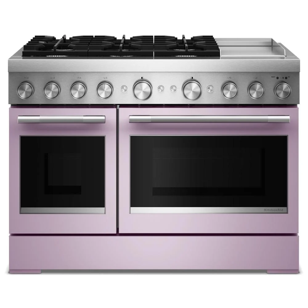 High-Quality 48-Inch 6 Burner Commercial-Style Dual Fuel Range with Griddle Prestigious