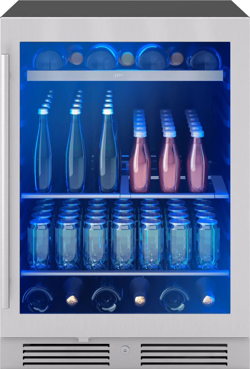 Fashionable Presrv Bev Cooler 24in UC SS Gls R Door 1Z Practical