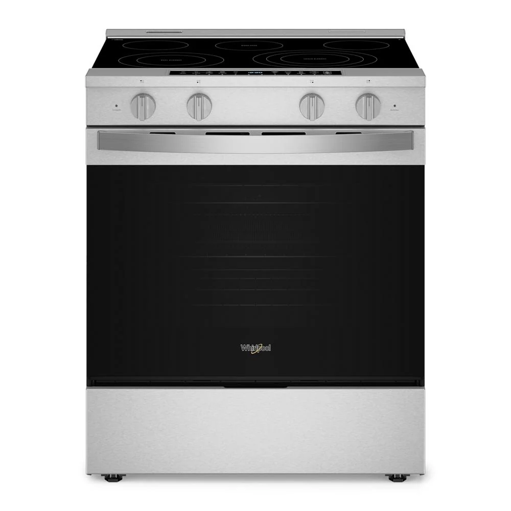 Pure 30-inch Smart Slide in Electric Range with Air Cooking Technology No Preheat Air Fry WipeClean™ Coating Steam Self Clean and High Speed Preheat Professional