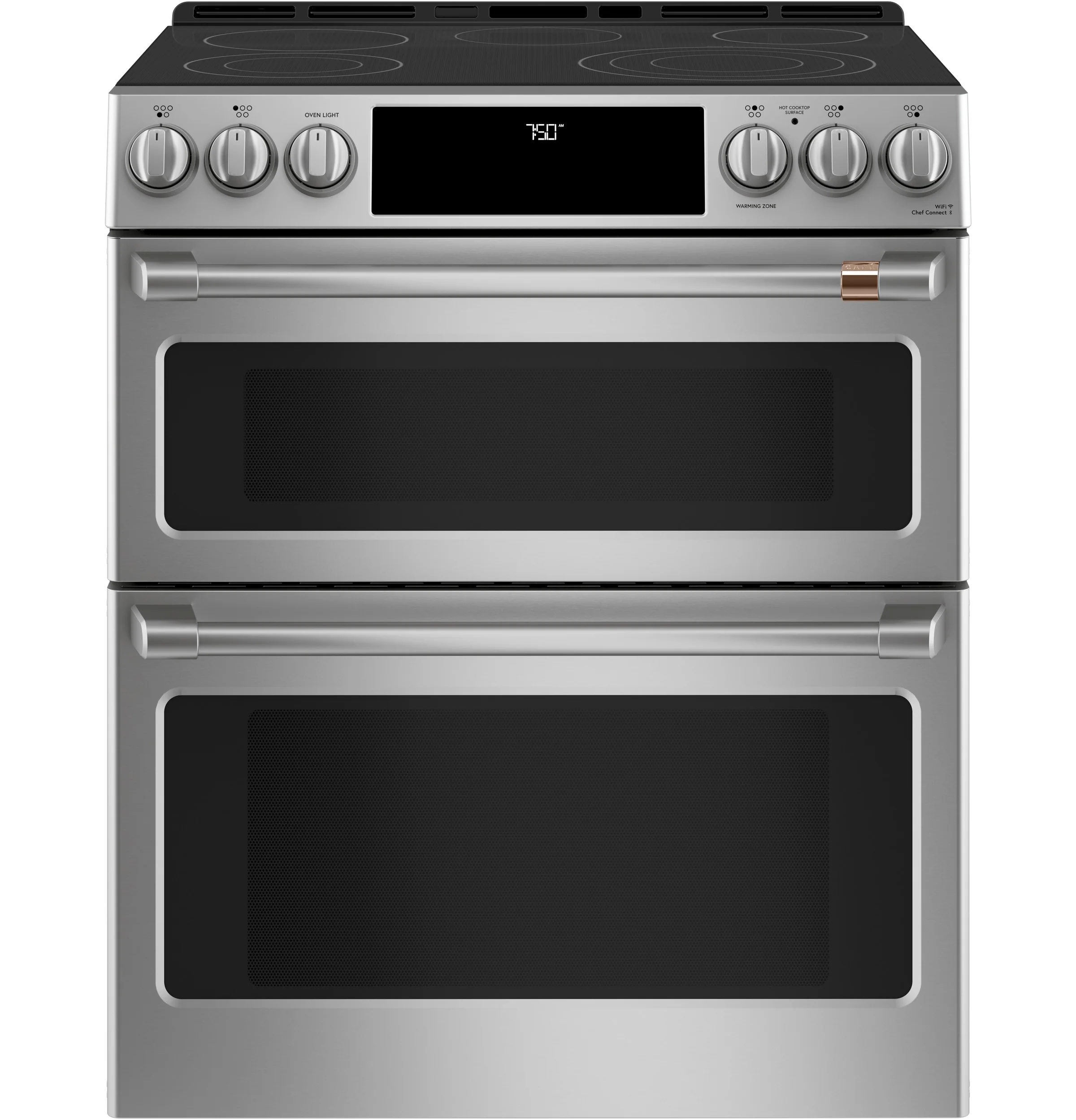 Smooth CAFÉ™ 30 Smart Slide-In Front-Control Radiant and Convection Double-Oven Range Exclusive