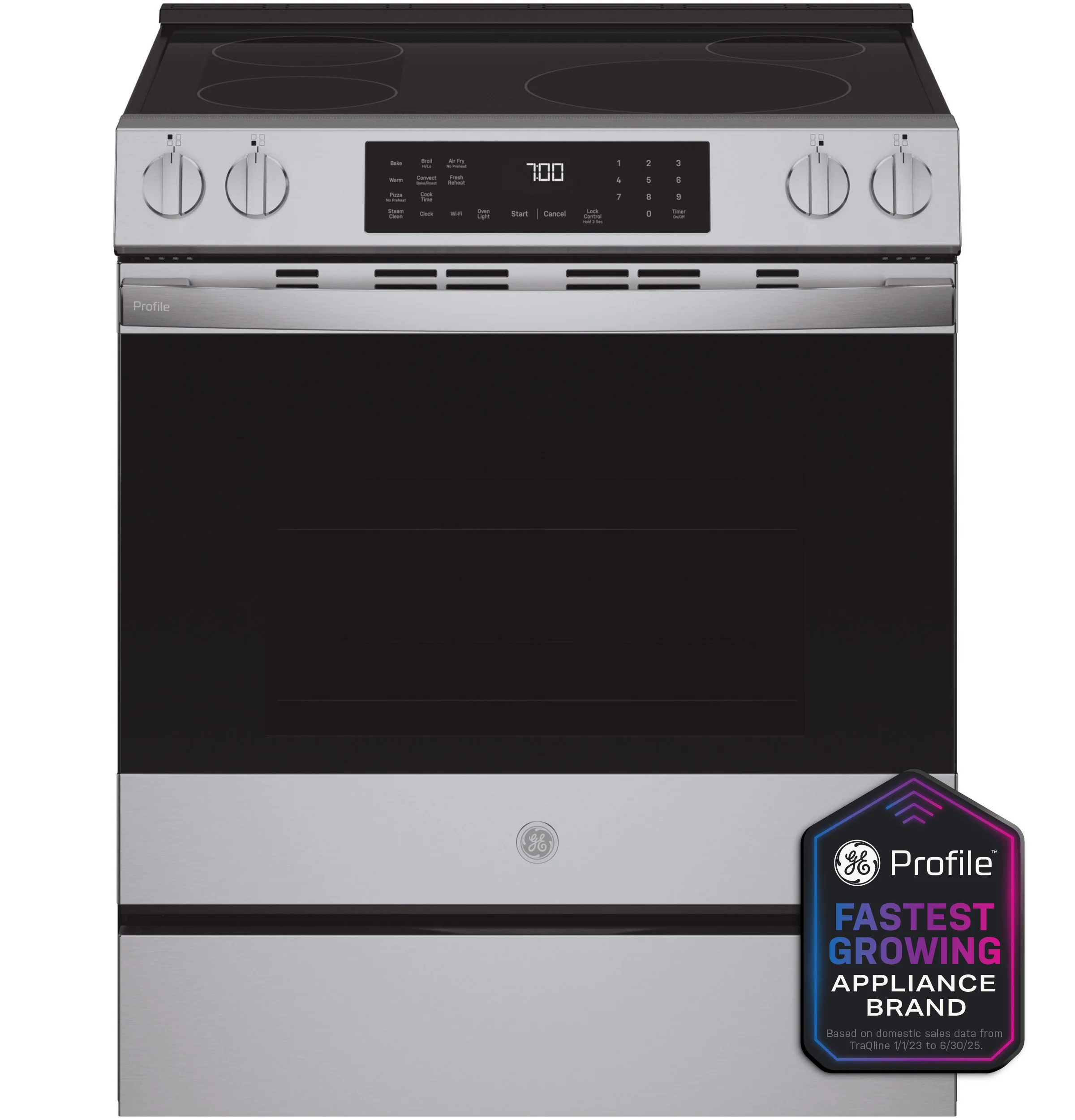 Innovative GE Profile™ ENERGY STAR® 30 Smart Slide-In Induction and Convection Range with No Preheat Air Fry and EasyWash™ Oven Tray Original