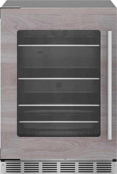 Recyclable dom® Under Counter Refrigerator with Glass Door 24” Panel Ready Left Hinge Functional