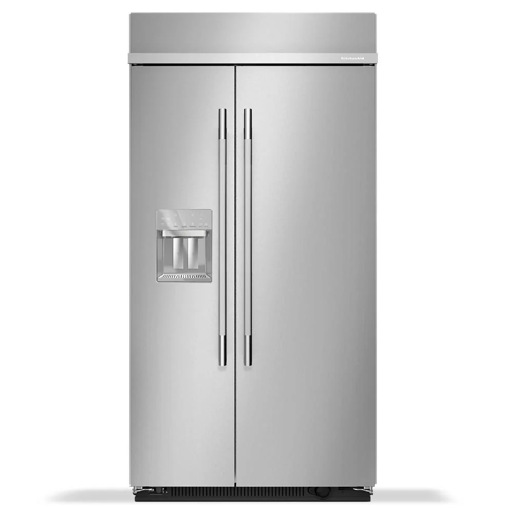 High-Grade 25.1 Cu. Ft. 42-Inch Built-In Side-by-Side Refrigerator with Exterior Water and Ice Dispenser with Measured Fill in PrintShield® Finish Reliable