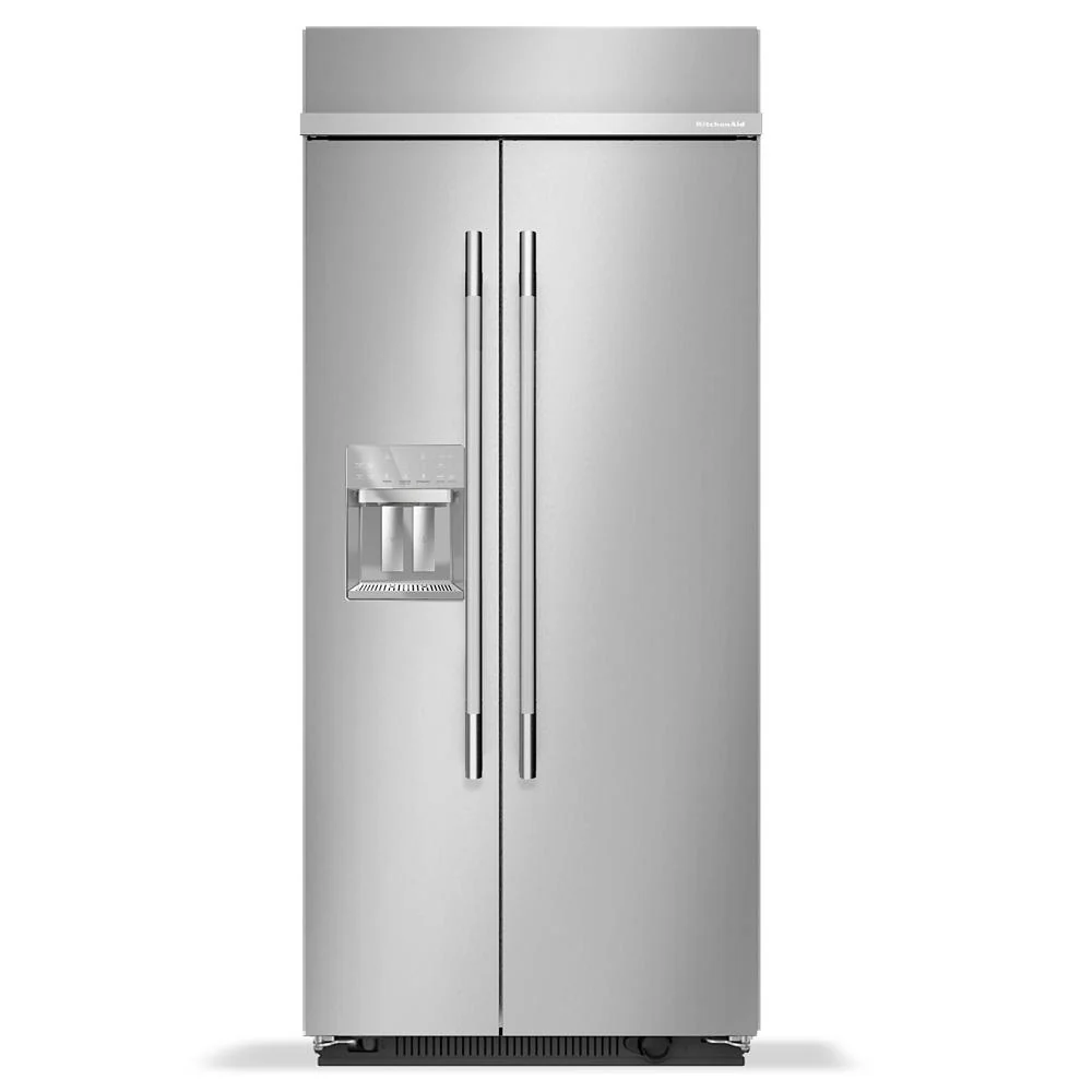Premium Material 20.8 Cu. Ft. 36-Inch Built-In Side-by-Side Refrigerator with Exterior Water and Ice Dispenser with Measured Fill in PrintShield® Finish Proven
