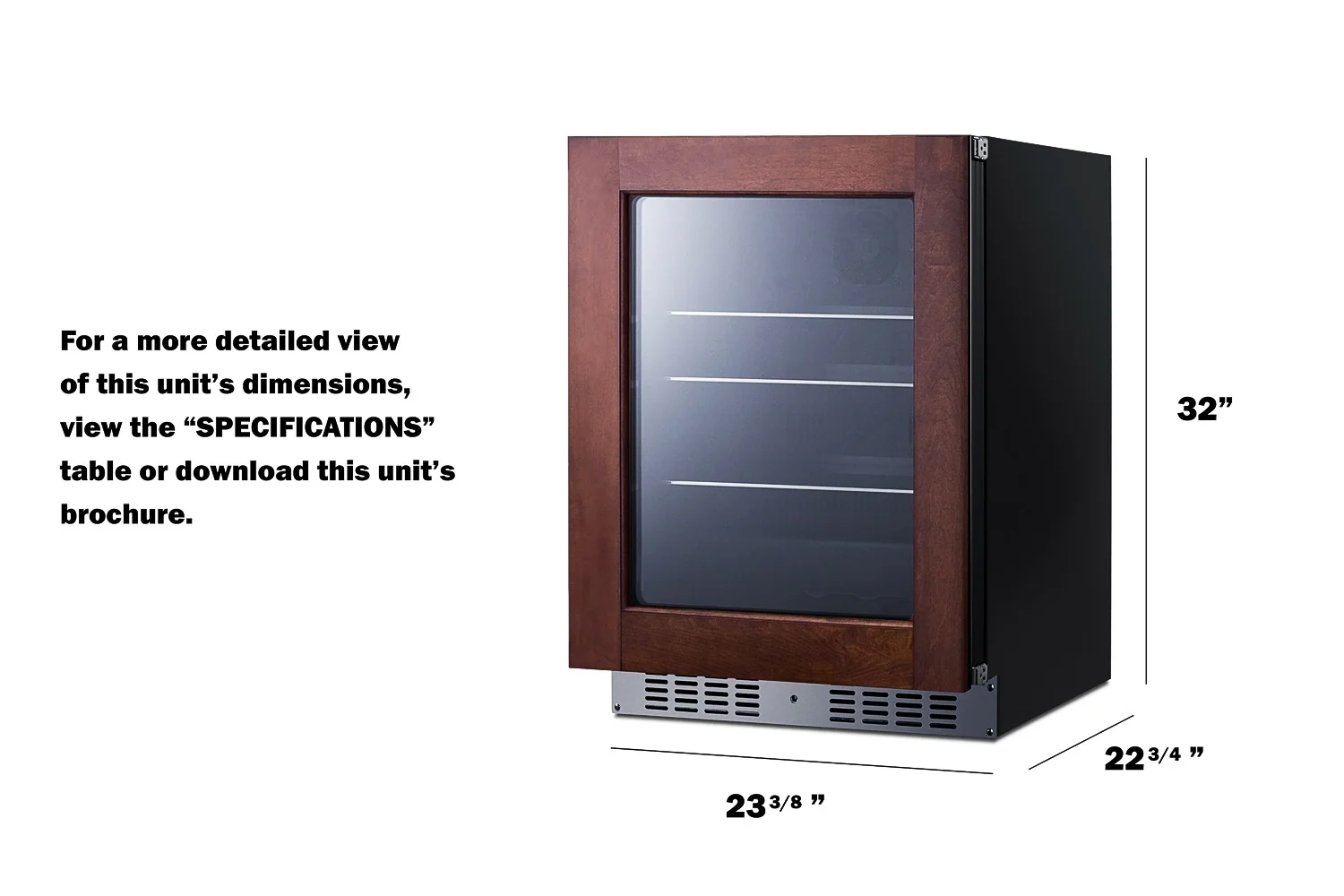 Artisan 24 Wide Built-In Beverage Center ADA Compliant Panel Not Included High-Performance
