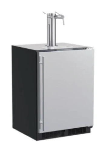 Verified 24 Built-In Dispenser Twin Wine Beverage Tap Stainless Steel Solid Door Reversible Door Fast
