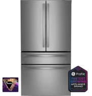 Fine Crafted GE Profile™ ENERGY STAR® 23.2 Cu. Ft. Smart Counter-Depth Fingerprint Resistant 4-Door French-Door Refrigerator Sophisticated