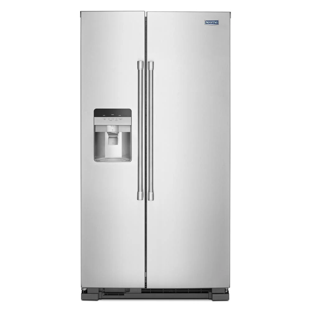 Certified 36-Inch Wide Side-by-Side Refrigerator with Exterior Ice and Water Dispenser – 25 Cu. Ft. Elegant
