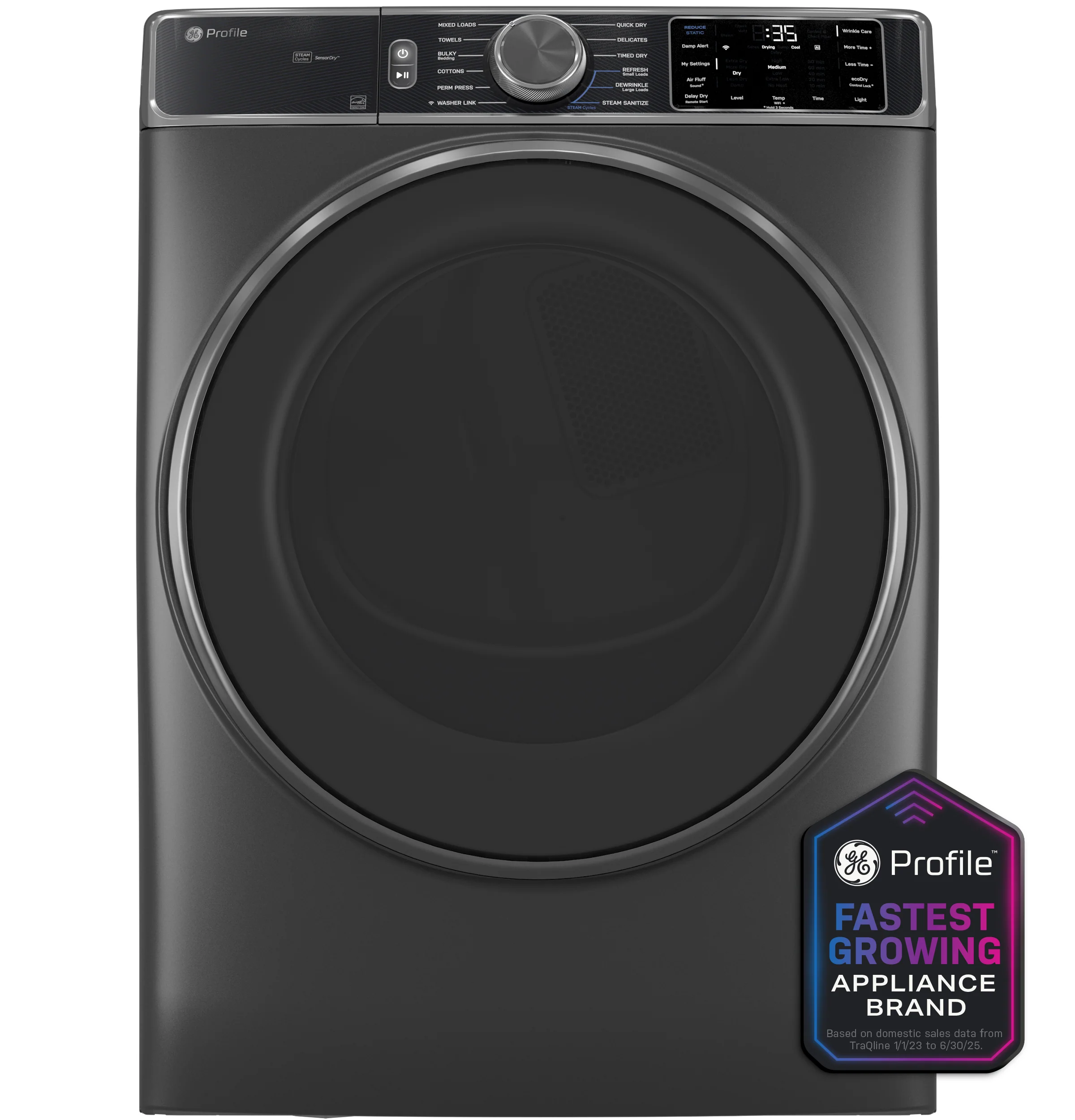 First-Class GE Profile™ ENERGY STAR® 7.8 cu. ft. Capacity Smart Front Load Electric Dryer with Steam and Sanitize Cycle Expertly Made