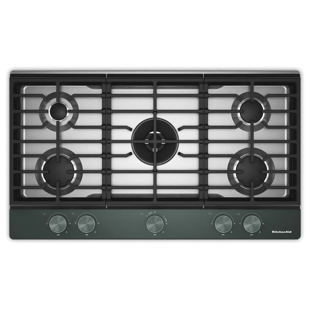 Elite KitchenAid® 36 in. Gas Cooktop with 5 Burners and Integrated Wok Grate Responsible