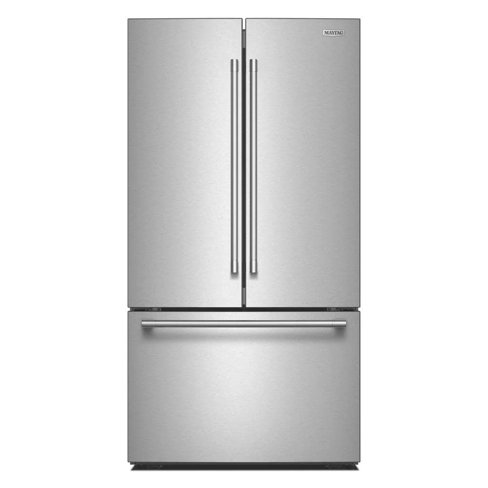 Smooth Maytag® 31 Cu. Ft. XL Capacity French Door Bottom Mount Refrigerator with Ice Water Environmentally Friendly