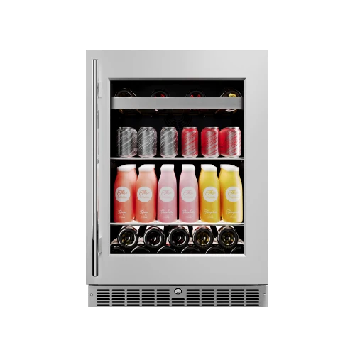 Smooth Cellara by Element 24 in. 7 Bottle and 115 Can Single Zone Wine and Beverage Cooler – EBS24BES Fine