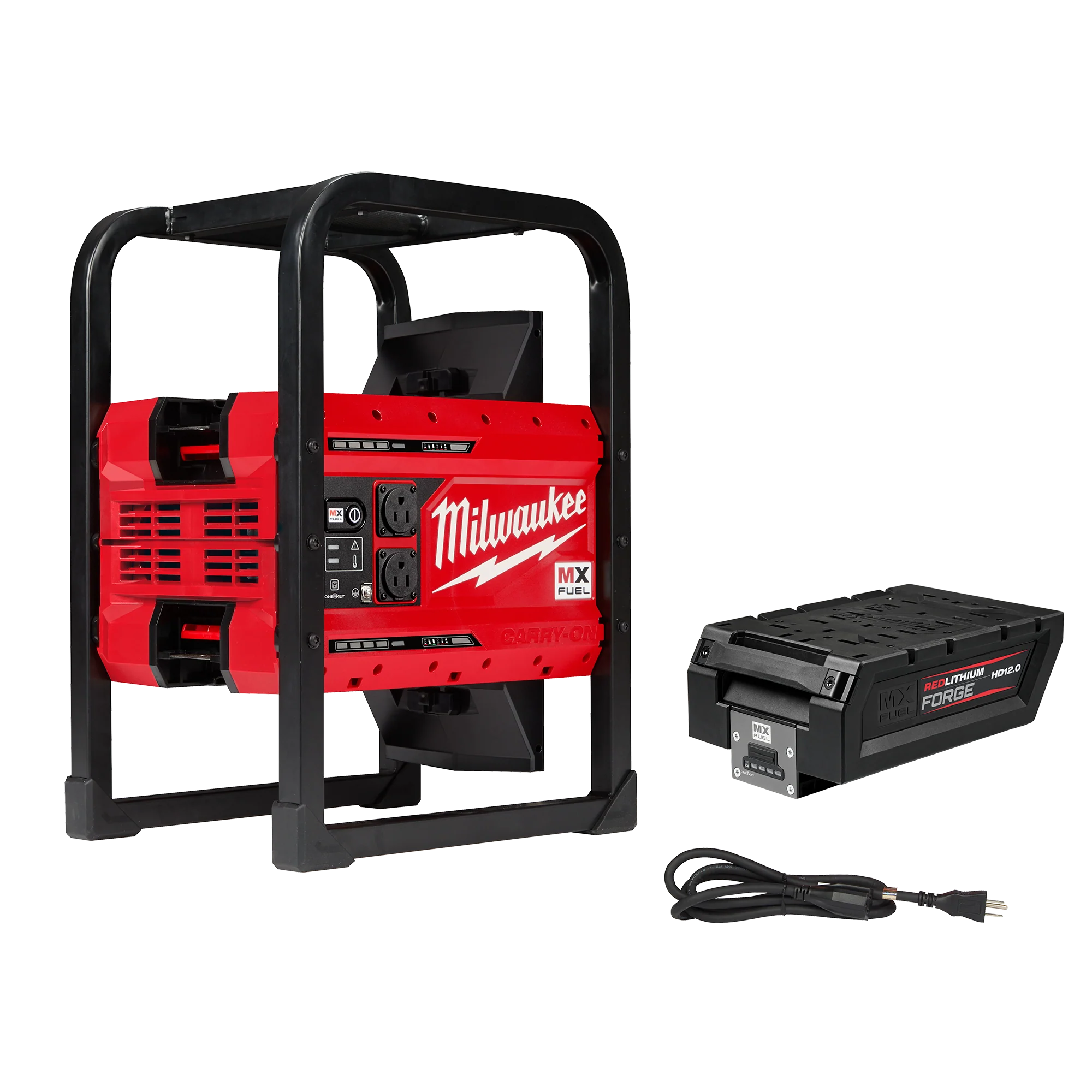 Detailed Milwaukee MX FUEL™ CARRY-ON™ 3600W 1800W Power Supply Kit Smart