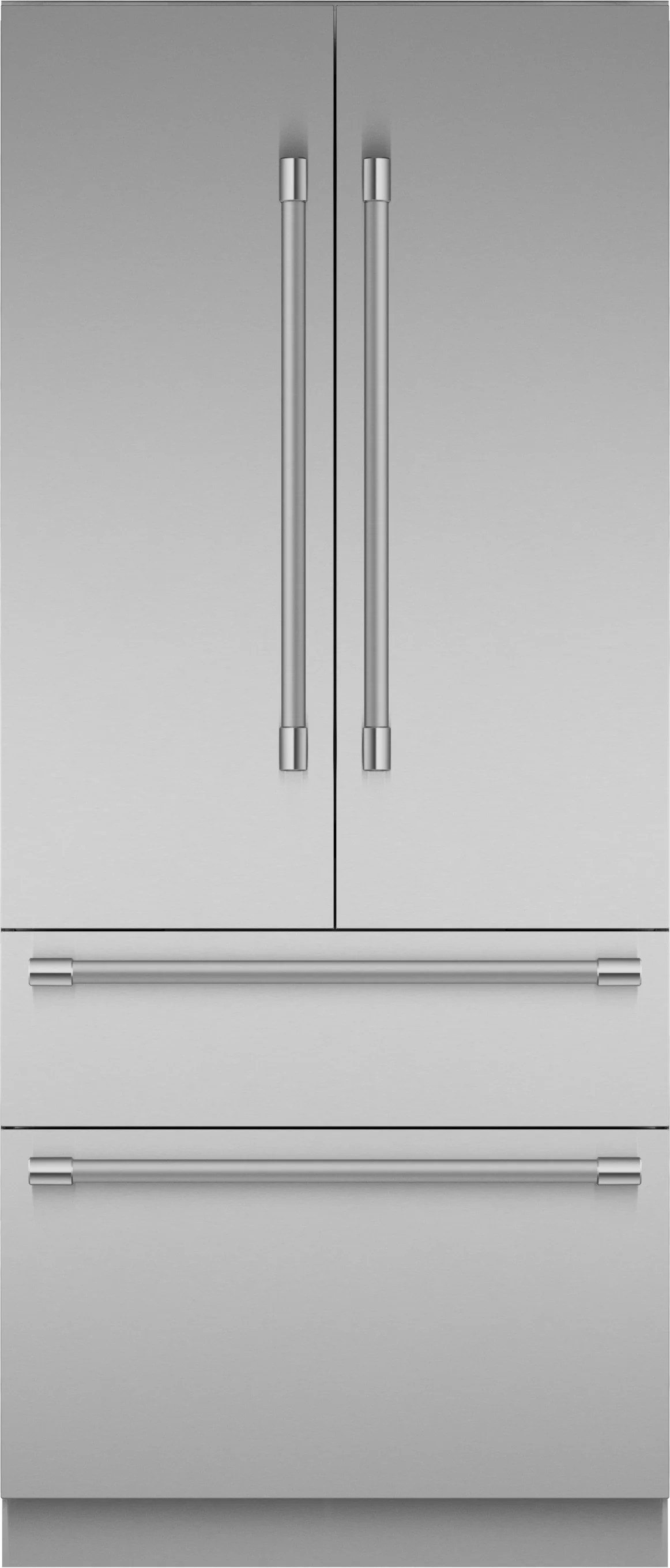 Top-Quality dom® Built-in French Door Bottom zer 36” Stainless Steel Soft