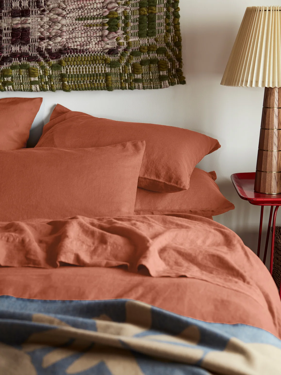 Trusted Burnt Orange Linen Pillowcases Pair Breathable