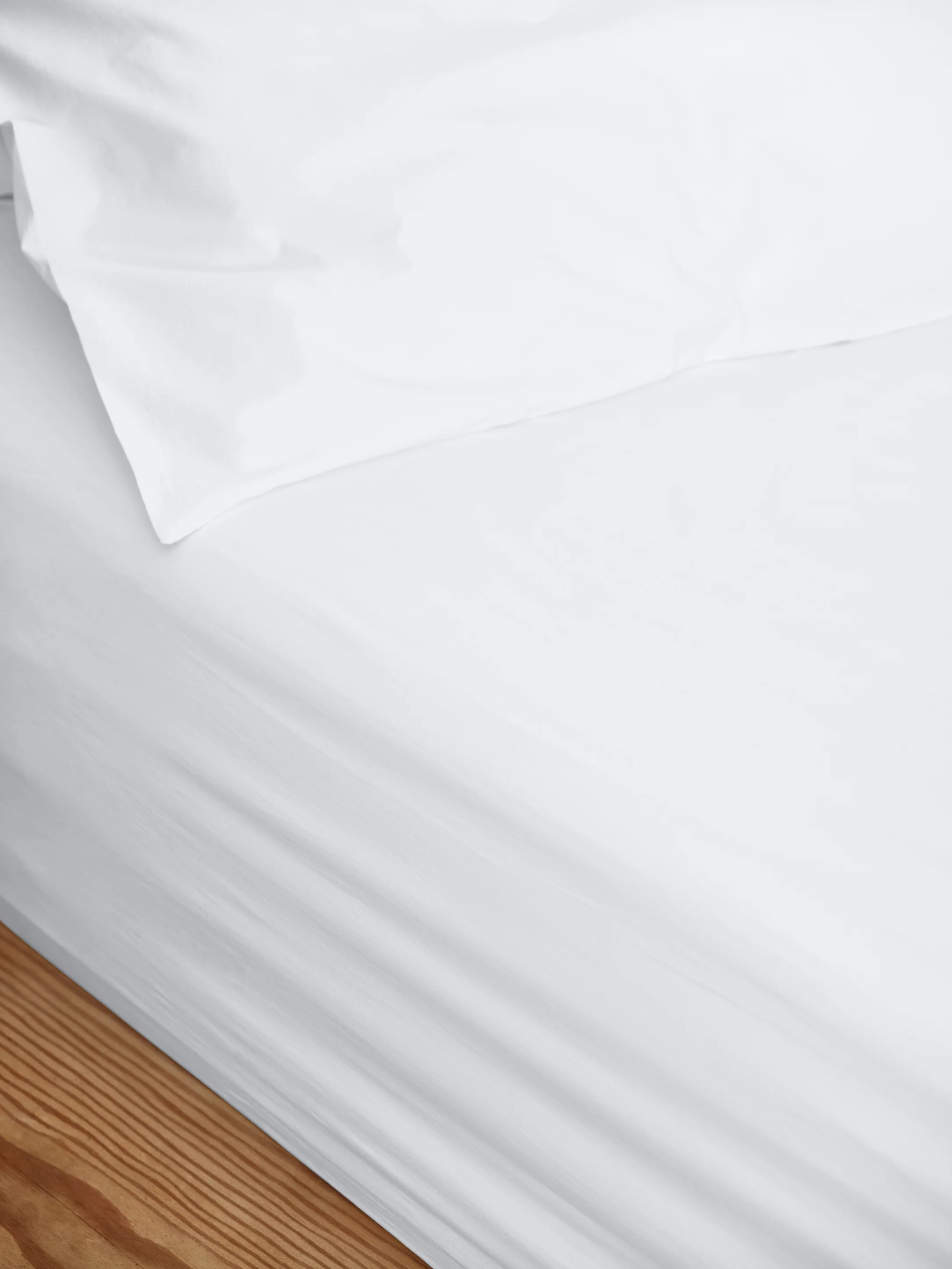 Artisan White Washed Cotton Percale Fitted Sheet Fashionable